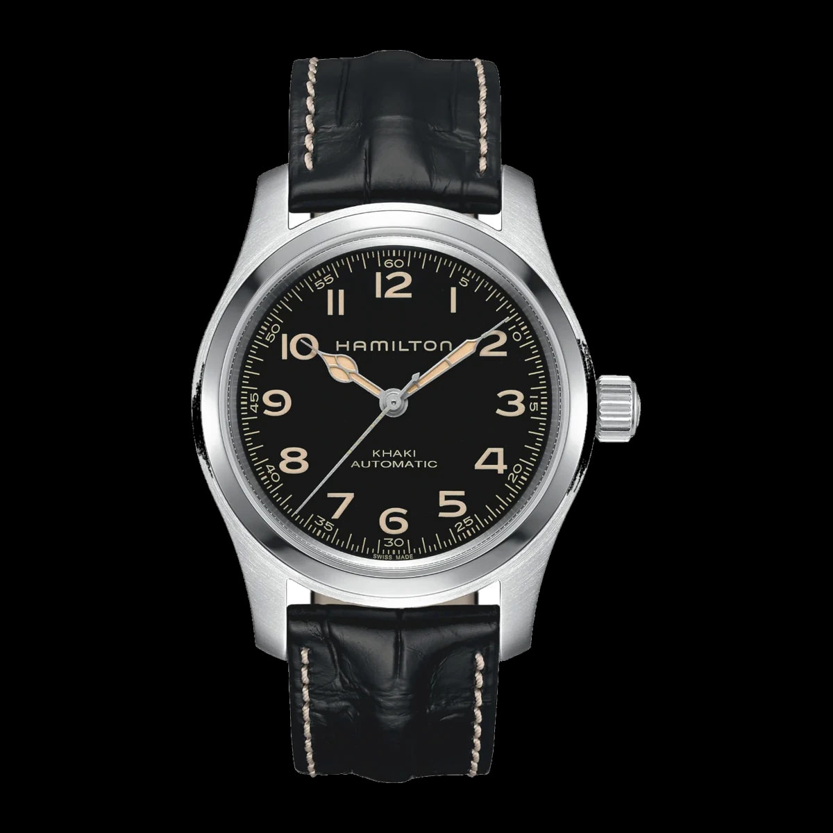 Hamilton Khaki Field Murph 42mm H70605731 black dial front view