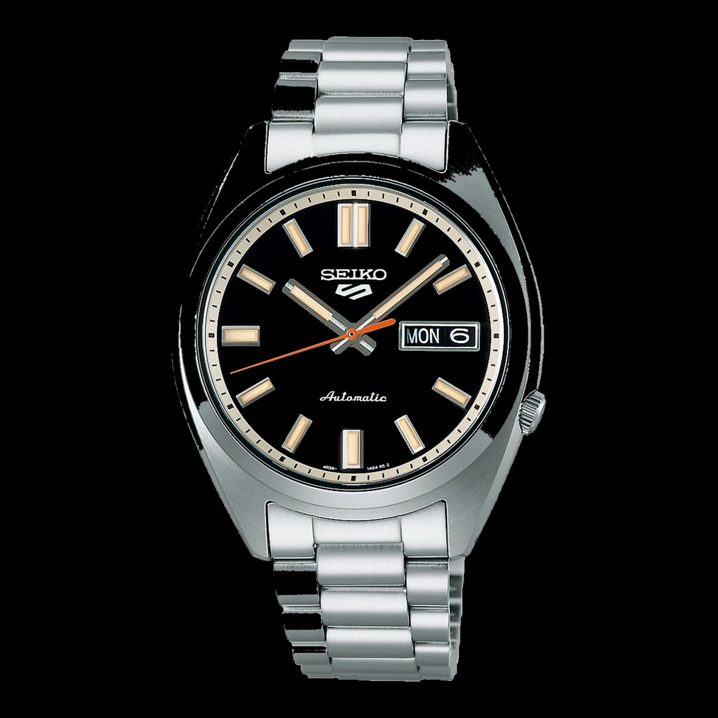 Seiko 5 Sports SRPK89 SRPK89K1 black dial front view
